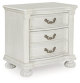 Montelaine Antique White Upholstered Panel Bedroom Set from Ashley - Luna Furniture
