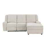 Monterey Beige Chenille Reclining Sectional with Right Chaise from Homelegance - Luna Furniture