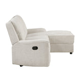 Monterey Beige Chenille Reclining Sectional with Right Chaise from Homelegance - Luna Furniture