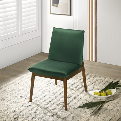 Monza Dark Green Velvet Dining Chair from Midinmod - Luna Furniture