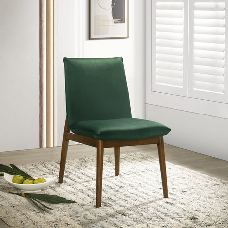 Monza Dark Green Velvet Dining Chair from Midinmod - Luna Furniture