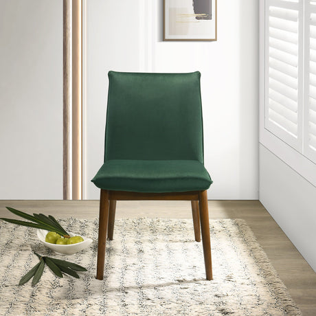 Monza Dark Green Velvet Dining Chair from Midinmod - Luna Furniture