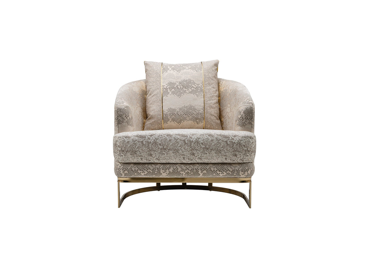 Monza Chair in Cream from Furnia - Luna Furniture
