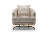 Monza 3-pieces (Sofa & Loveseat & Chair) Livingroom Set in Cream from Furnia - Luna Furniture