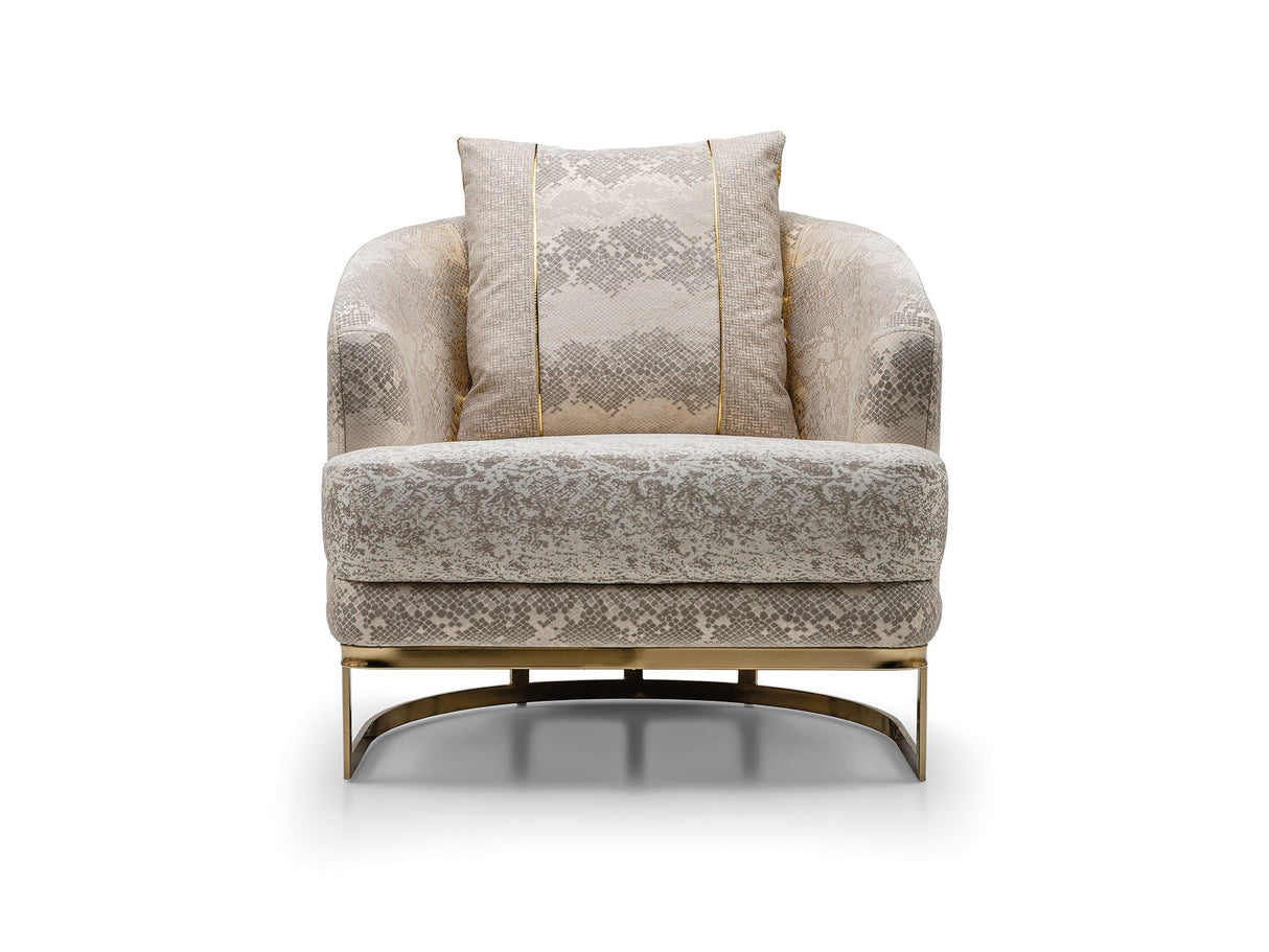 Monza Chair in Cream from Furnia - Luna Furniture