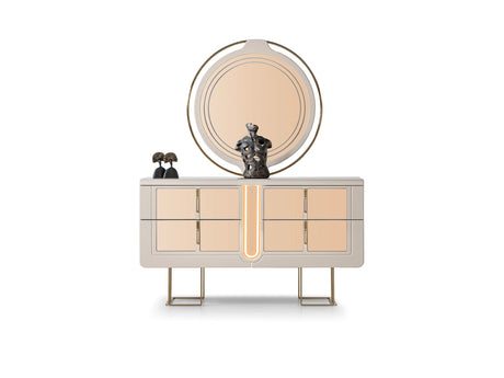 Monza Dresser With Mirror from Furnia - Luna Furniture