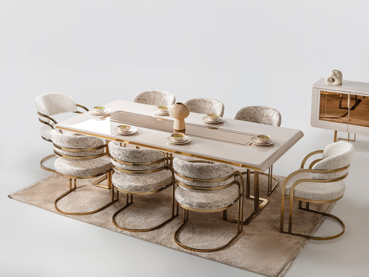 Monza Dining Table, Table 94" from Furnia - Luna Furniture