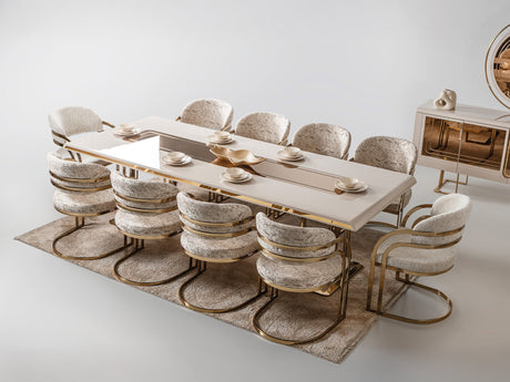 Monza Dining Table, Table 110" from Furnia - Luna Furniture