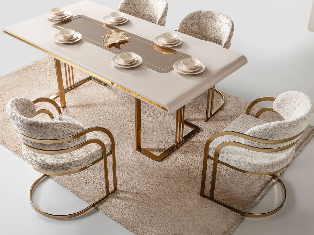 Monza Dining Table, Table 78" from Furnia - Luna Furniture