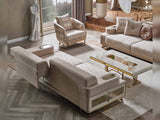 Monza Convertible Loveseat in Cream from Furnia - Luna Furniture