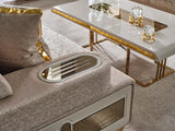 Monza Convertible Loveseat in Cream from Furnia - Luna Furniture