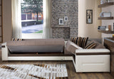 Moon Platin Mustard Ottoman from Bellona - Luna Furniture
