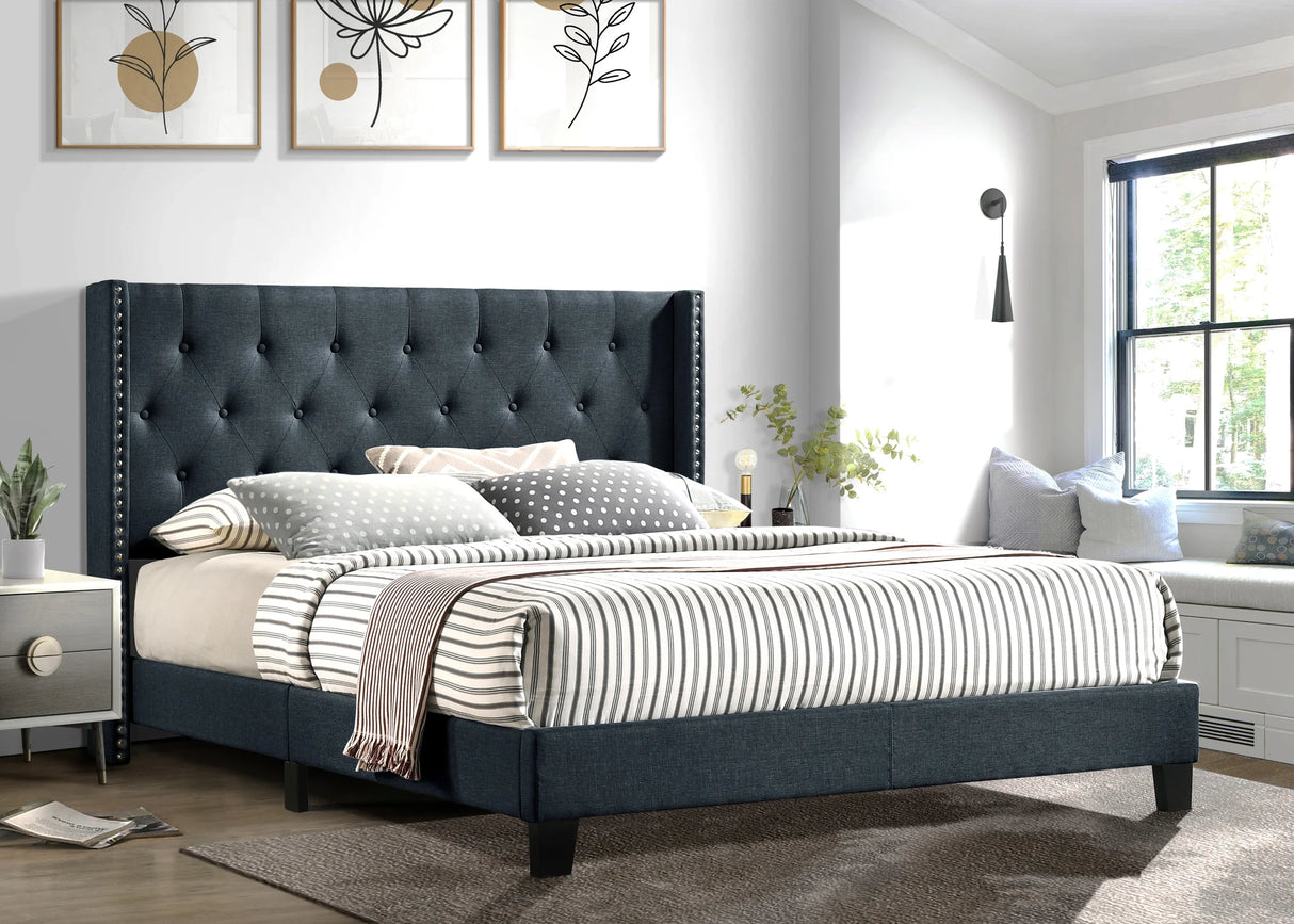 Moonstar Charcoal Twin Platform Bed from Happy Homes - Luna Furniture