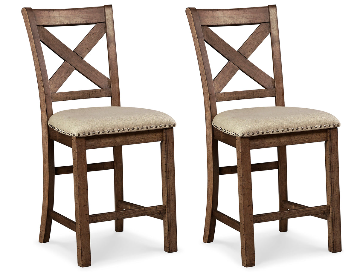Moriville 2-Piece Bar Stool in Beige from Ashley Furniture - Luna Furniture
