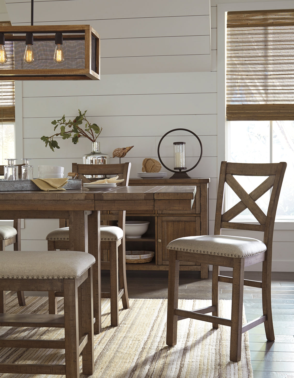 Moriville 2-Piece Bar Stool in Beige from Ashley Furniture - Luna Furniture