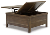 Moriville Coffee Table with 1 End Table in Grayish Brown from Ashley Furniture - Luna Furniture