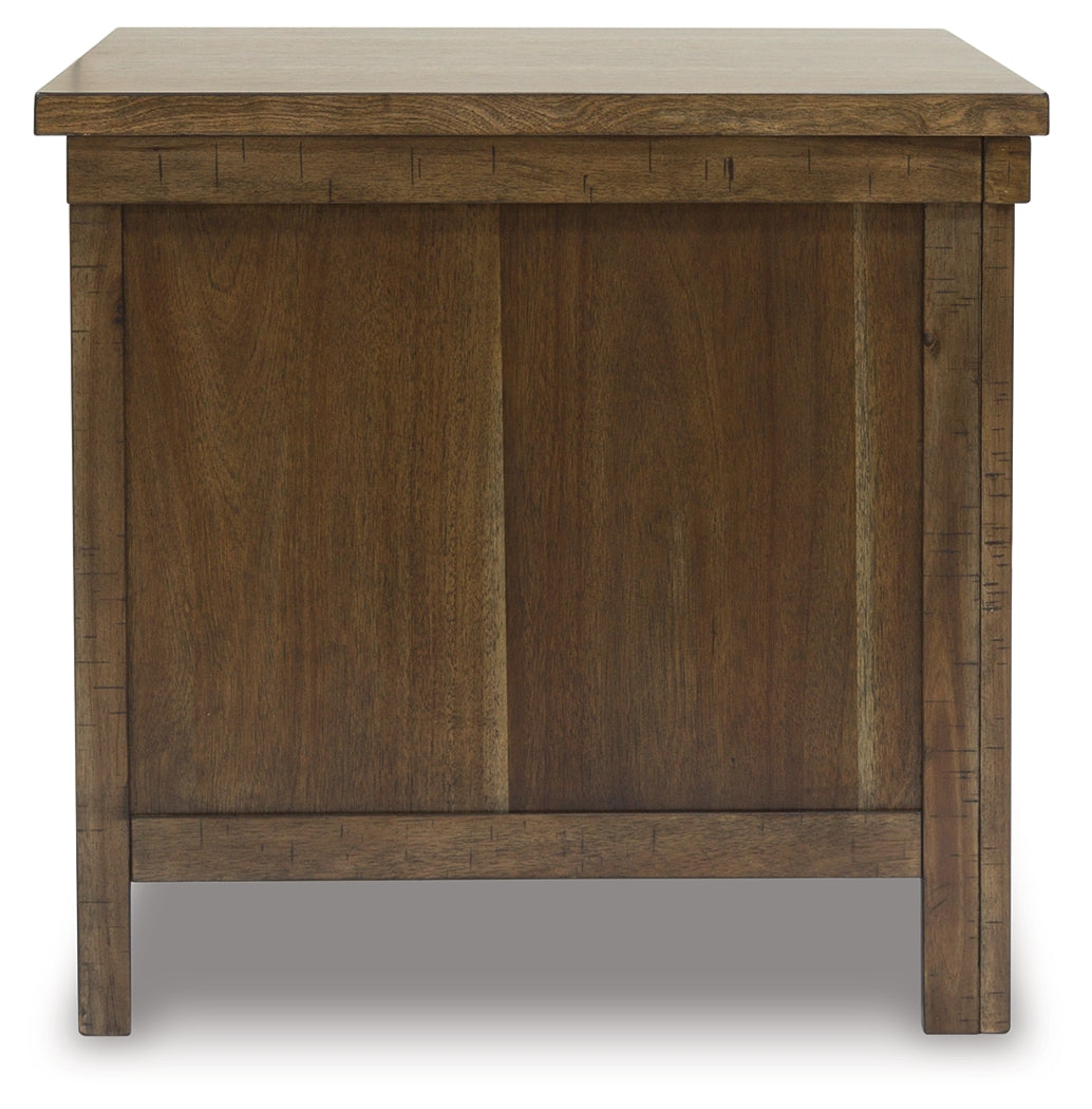 Moriville Coffee Table with 1 End Table in Grayish Brown from Ashley Furniture - Luna Furniture