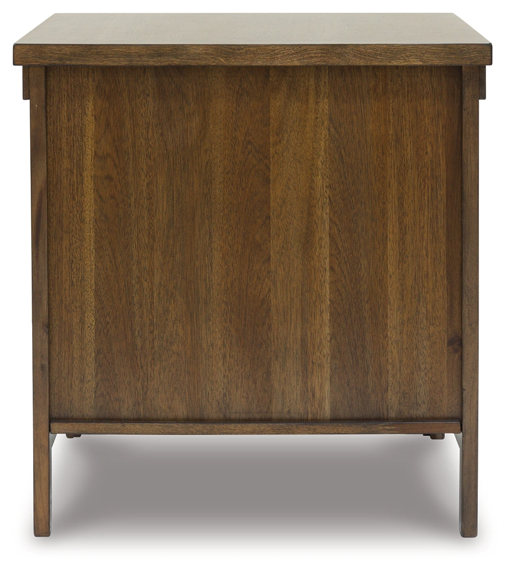 Moriville Coffee Table with 1 End Table in Grayish Brown from Ashley Furniture - Luna Furniture