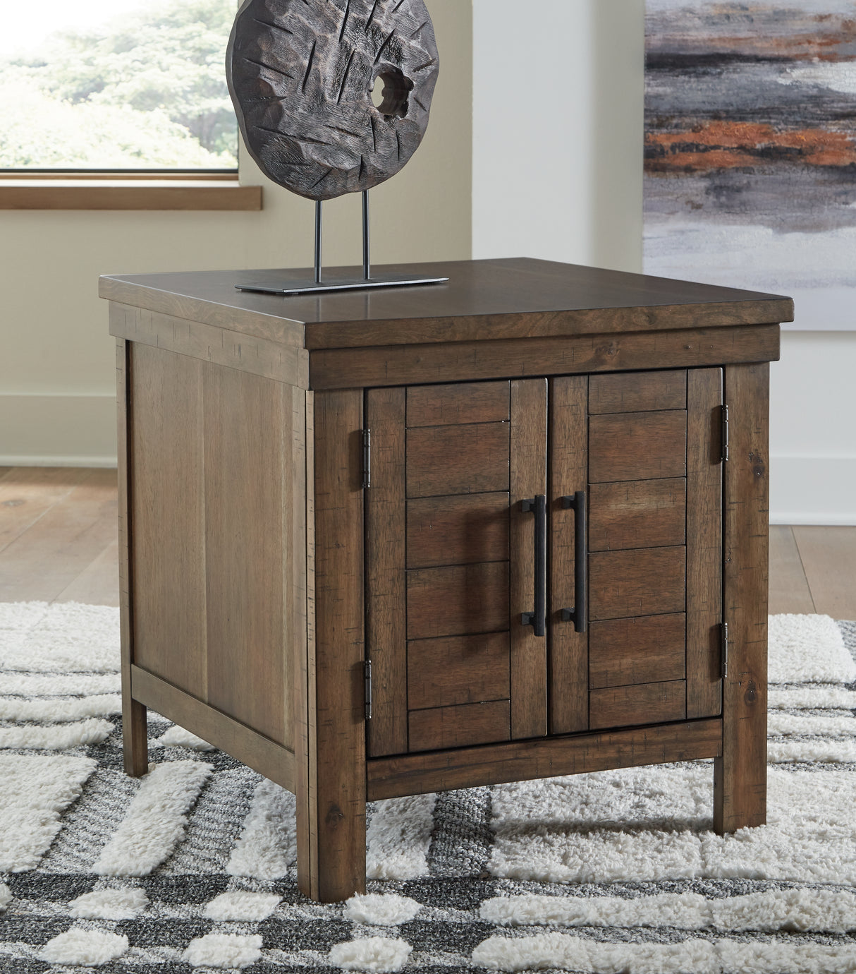 Moriville Coffee Table with 1 End Table in Grayish Brown from Ashley Furniture - Luna Furniture