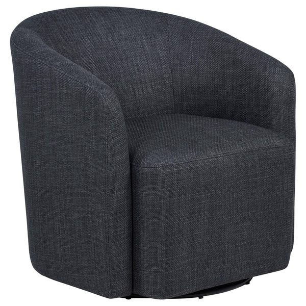 Mossbrook Anthracite Upholstered Swivel Accent Chair