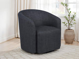 Mossbrook Anthracite Upholstered Swivel Accent Chair from Coaster - Luna Furniture