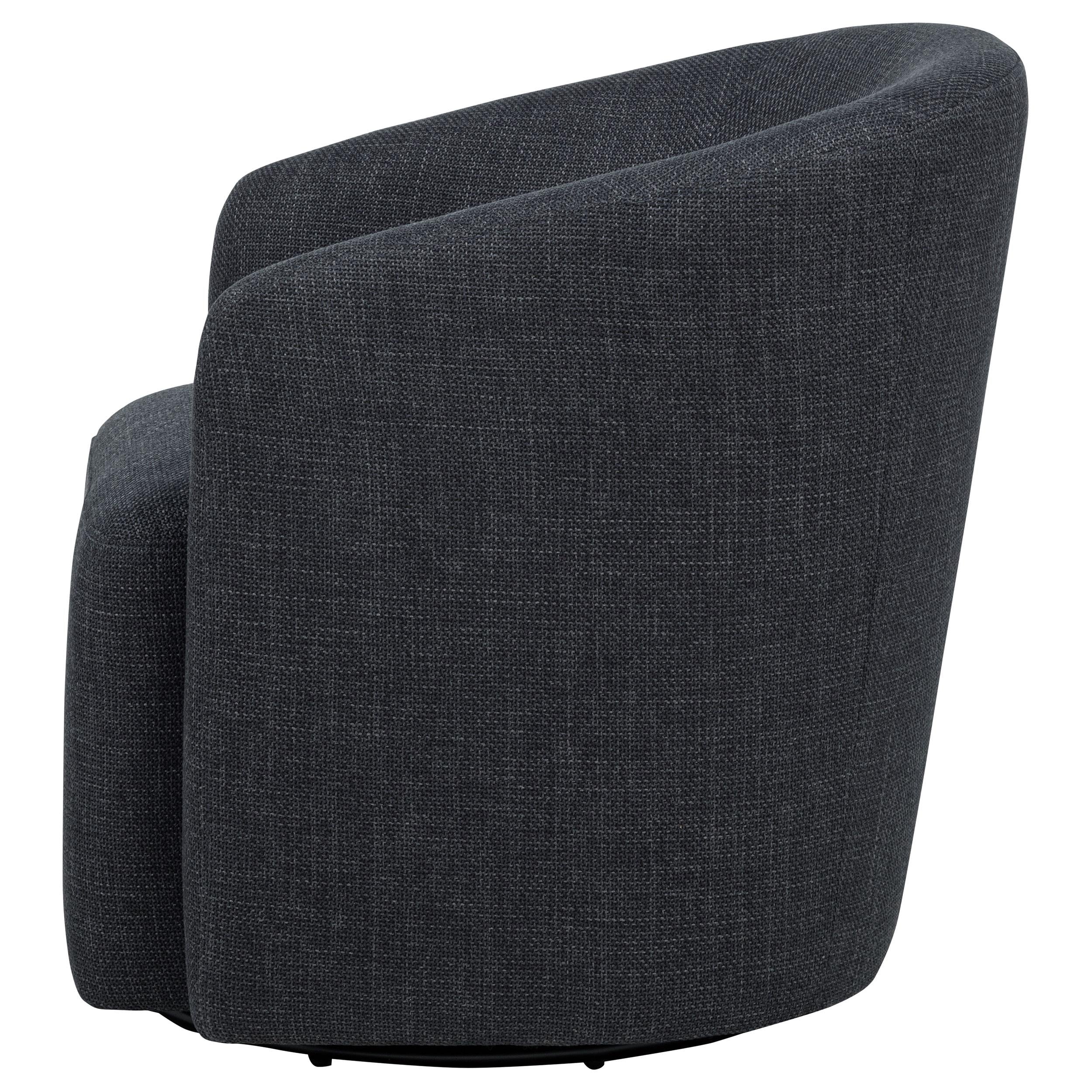 Coaster Mossbrook Anthracite Upholstered Swivel Accent Chair