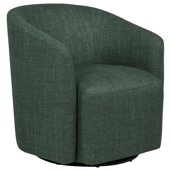 Mossbrook Green Upholstered Swivel Accent Chair