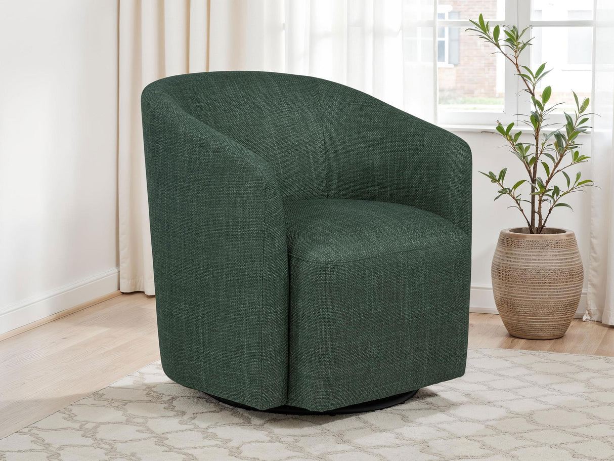 Mossbrook Green Upholstered Swivel Accent Chair from Coaster - Luna Furniture
