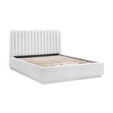 Mulvane Natural Queen Upholstered Platform Bed from Homelegance - Luna Furniture