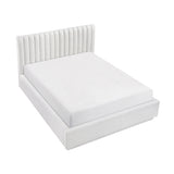 Mulvane Natural Queen Upholstered Platform Bed from Homelegance - Luna Furniture