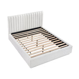 Mulvane Natural Queen Upholstered Platform Bed from Homelegance - Luna Furniture