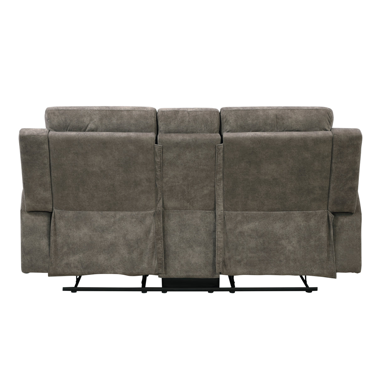 Muncie Brown Double Reclining Loveseat with Center Console from Homelegance - Luna Furniture