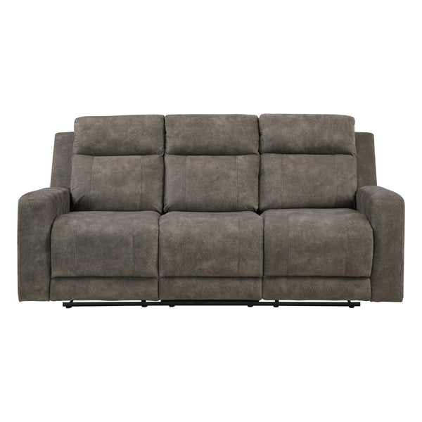 Muncie Brown Double Reclining Sofa