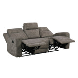 Muncie Brown Double Reclining Sofa from Homelegance - Luna Furniture