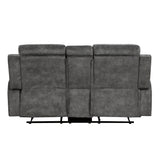 Muncie Brownish Gray Double Reclining Living Room Set from Homelegance - Luna Furniture