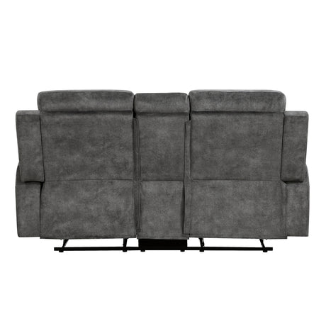 Muncie Brownish Gray Double Reclining Living Room Set from Homelegance - Luna Furniture