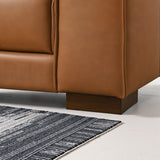 Muncie Cognac Vegan Leather LAF Sectional Sofa with Plush Cushions from Ashcroft Furniture - Luna Furniture