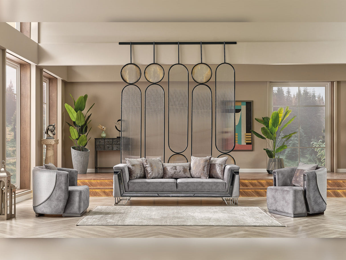 Munich Chair in Grey from Furnia - Luna Furniture