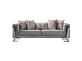 Munich Stationary Sofa in Grey from Furnia - Luna Furniture