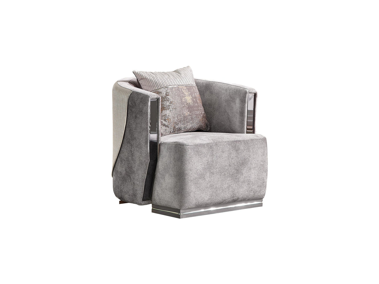 Munich Chair in Grey from Furnia - Luna Furniture