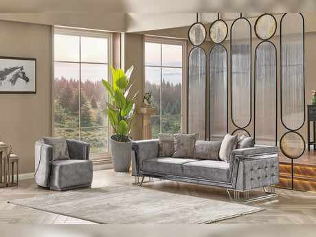 Munich Chair in Grey from Furnia - Luna Furniture