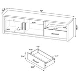 Murray Black 70-inch 2-Door TV Stand Media Console from Coaster - Luna Furniture
