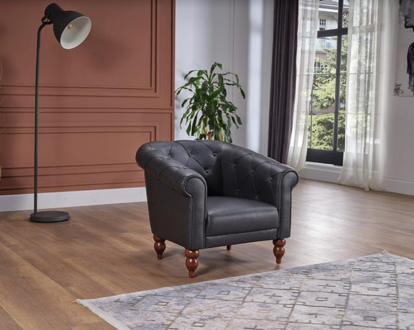Muse Grey Pu Armchair