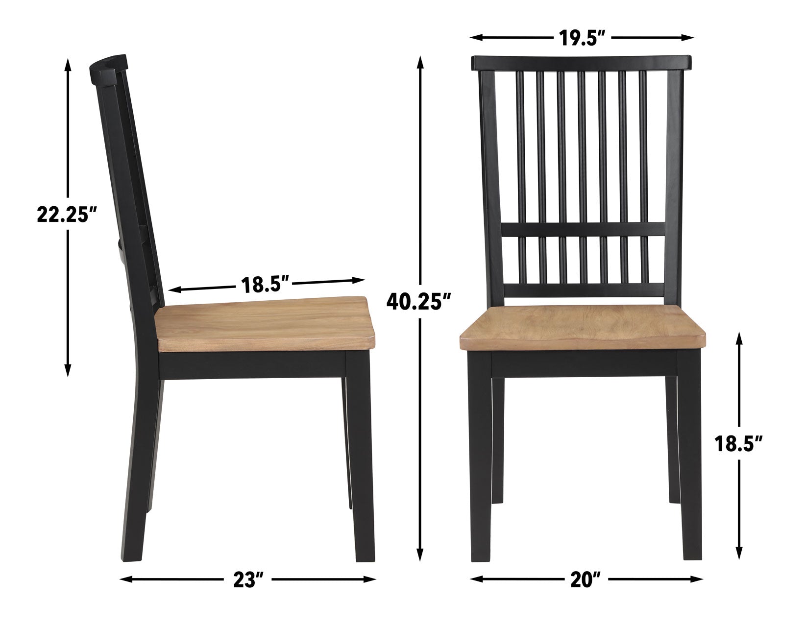 Magnolia Oak/Black 5-Piece 72-108-inch Dining Set from Steve Silver - Luna Furniture