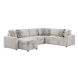 9702BE*3LC3R (3)3-Piece Sectional with Pull-out Bed and Hidden Storage from Homelegance - Luna Furniture