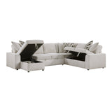 9702BE*3LC3R (3)3-Piece Sectional with Pull-out Bed and Hidden Storage from Homelegance - Luna Furniture