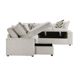 9702BE*3LC3R (3)3-Piece Sectional with Pull-out Bed and Hidden Storage from Homelegance - Luna Furniture
