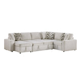9702BE*3LC3R (3)3-Piece Sectional with Pull-out Bed and Hidden Storage from Homelegance - Luna Furniture