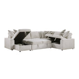 9702BE*3LC3R (3)3-Piece Sectional with Pull-out Bed and Hidden Storage from Homelegance - Luna Furniture