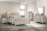 Mysen White Wash Full Bed from Furniture of America - Luna Furniture